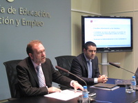 El consejero de Educación, Formación y Empleo, Constantino Sotoca, durante la presentación del proyecto Mirador