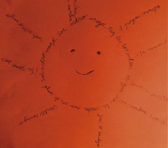 Imagen 15. Caligrama A mi amigo Sol