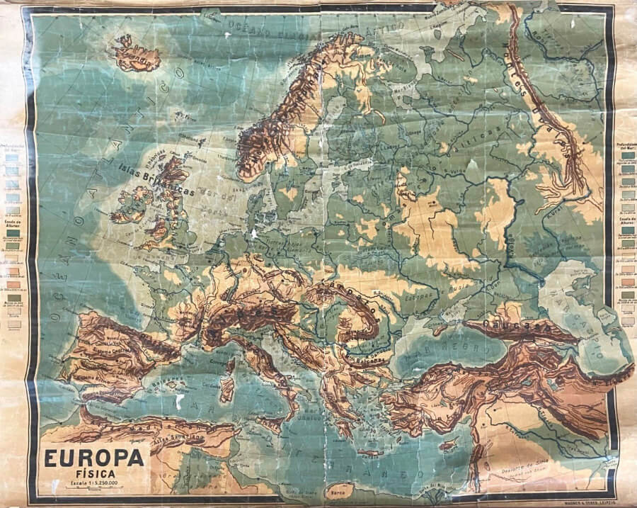 Mapa de Europa física