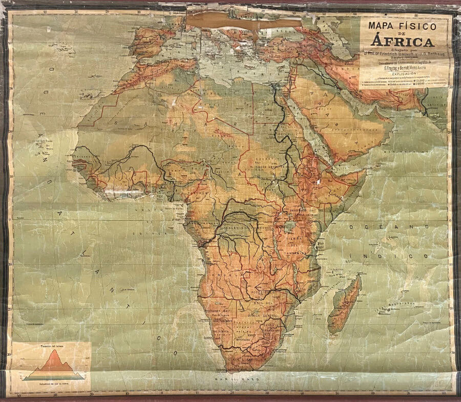 Mapa físico de África