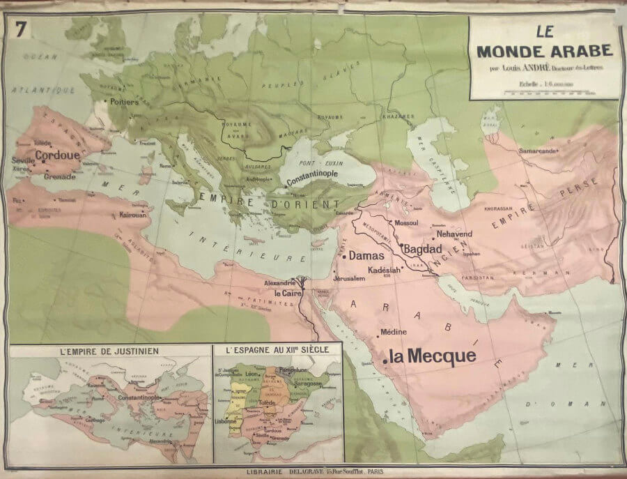 Imperio árabe, el imperio de Justiniano y España en el siglo XII