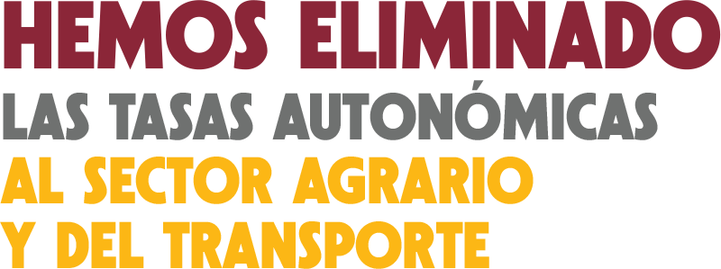 Hemos eliminado las tasas autonmicas al sector agrario y del transporte