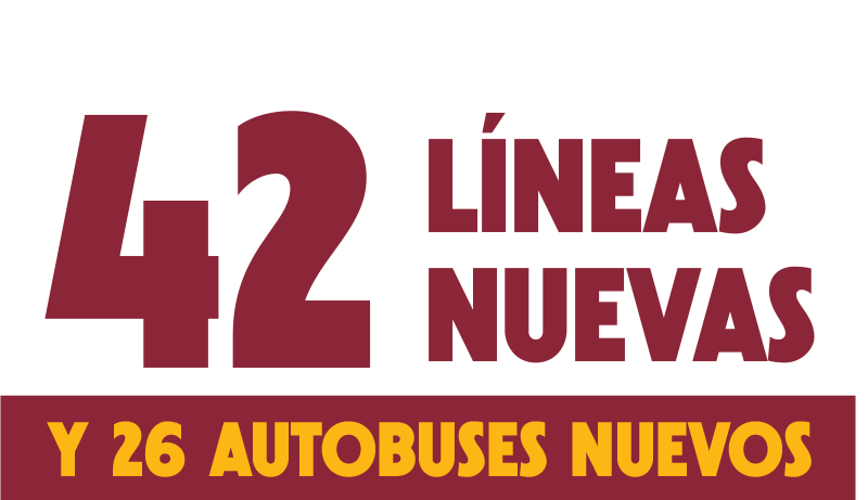 Hemos transformado el transporte pblico regional con 42 lneas nuevas y 26 autobuses nuevos