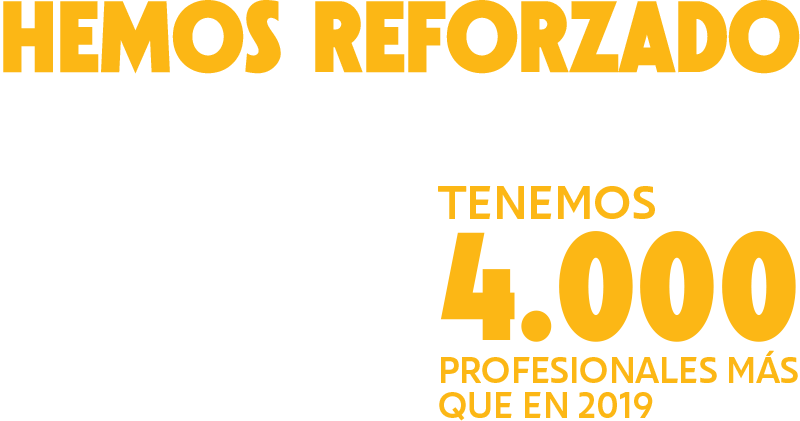 Hemos reforzado todas las plantillas sanitarias, tenemos 4.000 profesionales ms que en 2019