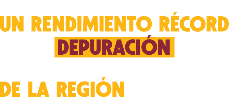 Hemos conseguido un rendimiento rcord en la depuracin de las aguas residuales de la regin