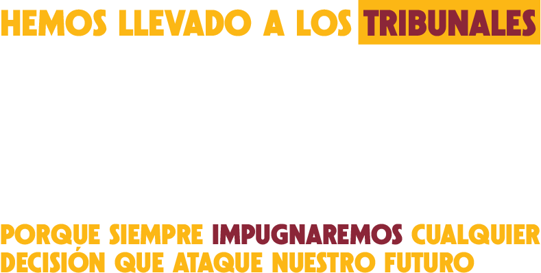Hemos llevado a los tribunales el recorte del Trasvase Tajo-Segura. Porque siempre inpugnaremos cualquier decisin que ataque nuestro futuro