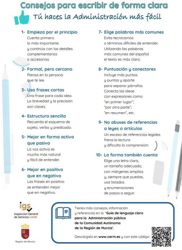 Consejos para escribir de forma clara