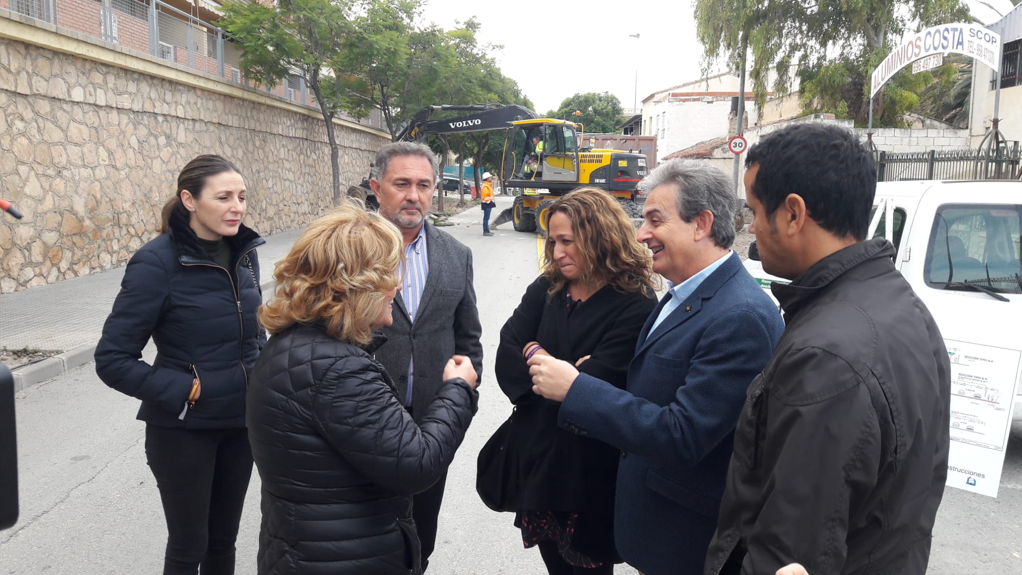 Imagen de la visita a Lorca para supervisar las obras de remodelación de la carretera de Caravaca de la Cruz a Lorca