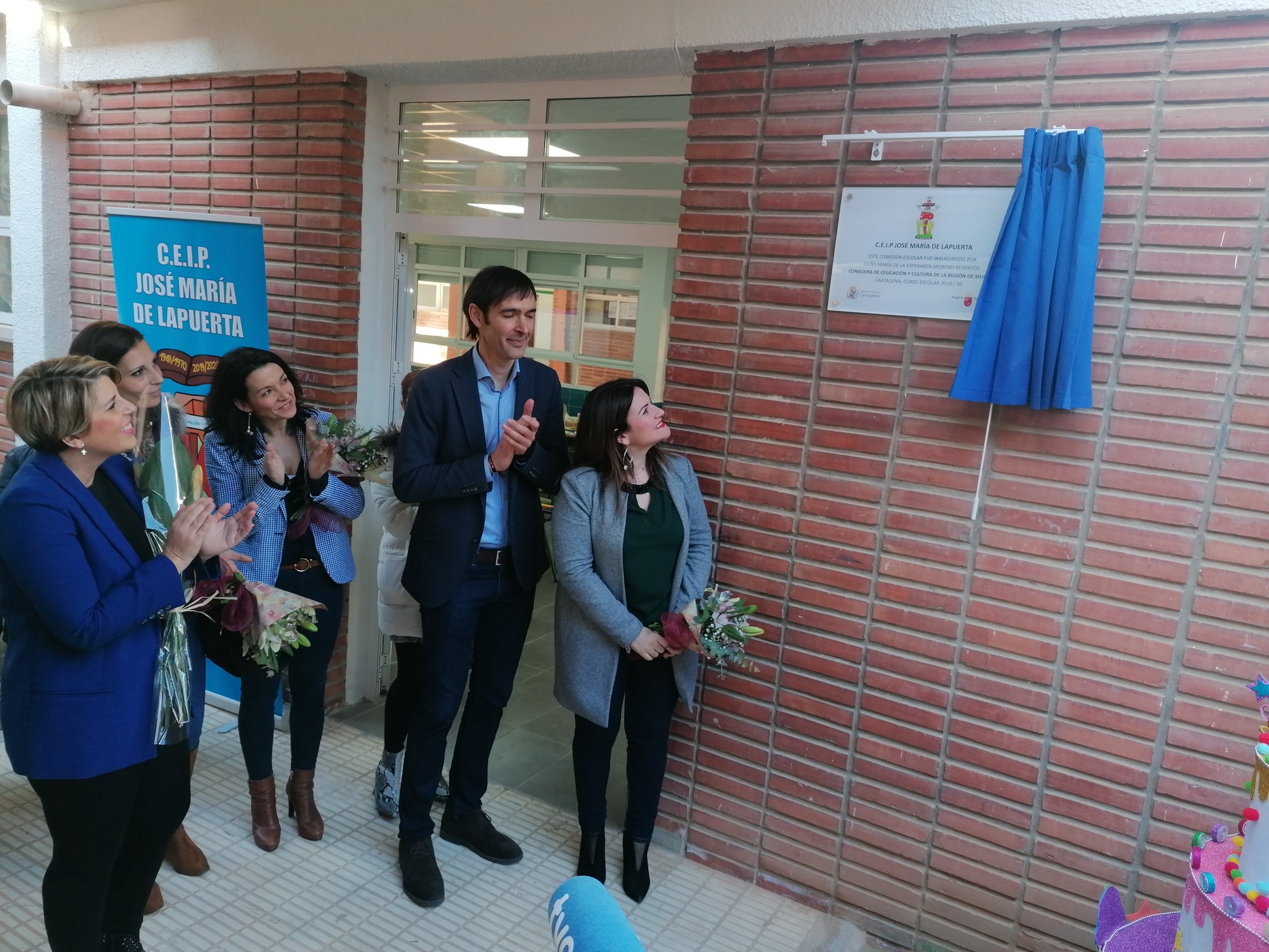 Inauguración del comedor escolar del colegio José María Lapuerta de Cartagena (I)