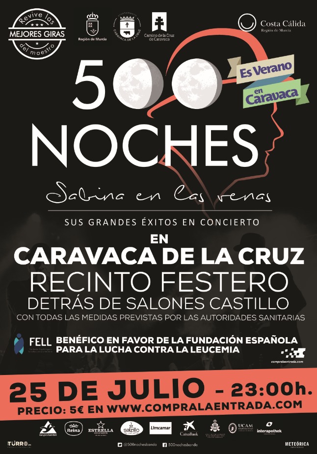 Imagen del cartel anunciador del concierto benéfico '500 noches'