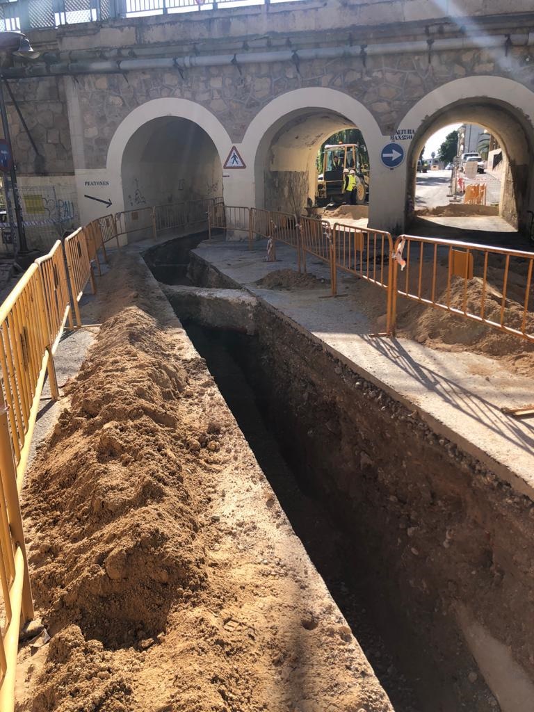 Una imagen de las obras del nuevo colector del Valle de Ricote, en Archena, que ya han finalizado