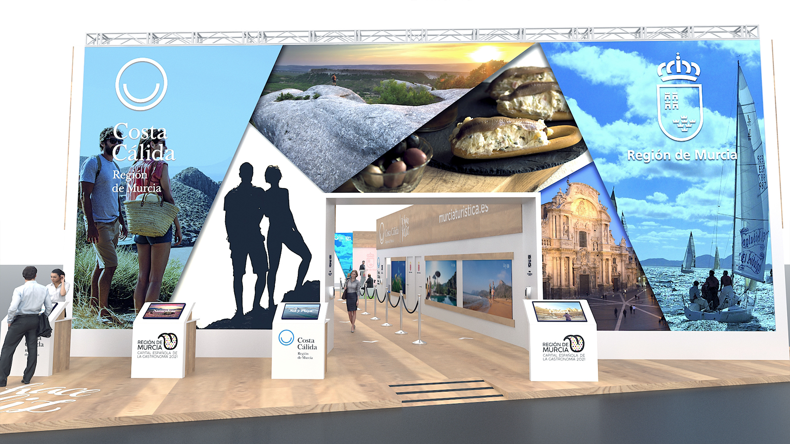 Imagen del stand de la Región de Murcia en Fitur (Feria Internacional del Turismo)