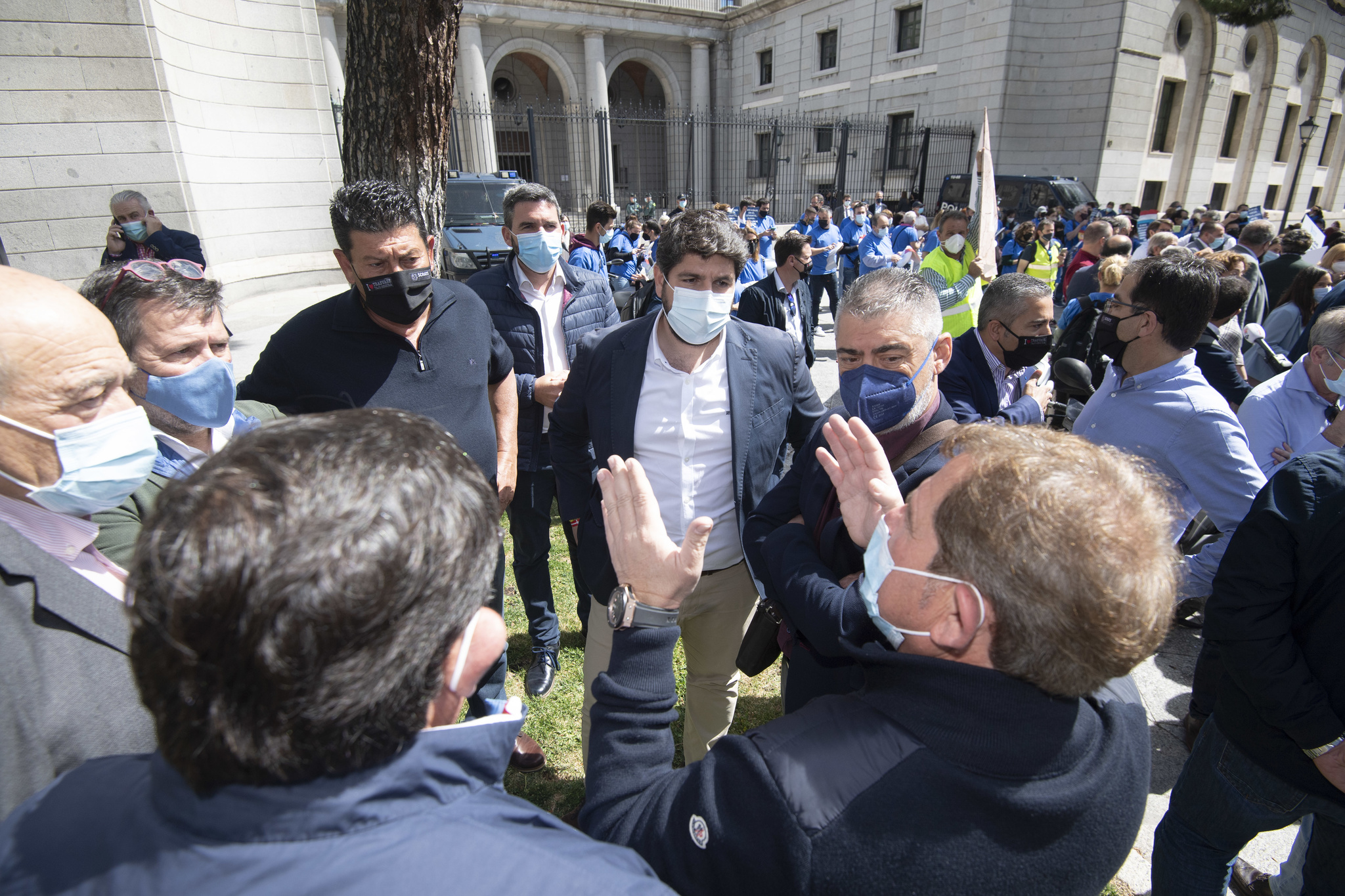 El presidente López Miras, en la manifestación convocada por el Círculo del Agua