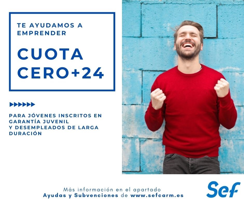 Imágenes de la campaña Cuota Cero del Servicio Regional de Empleo y Formación