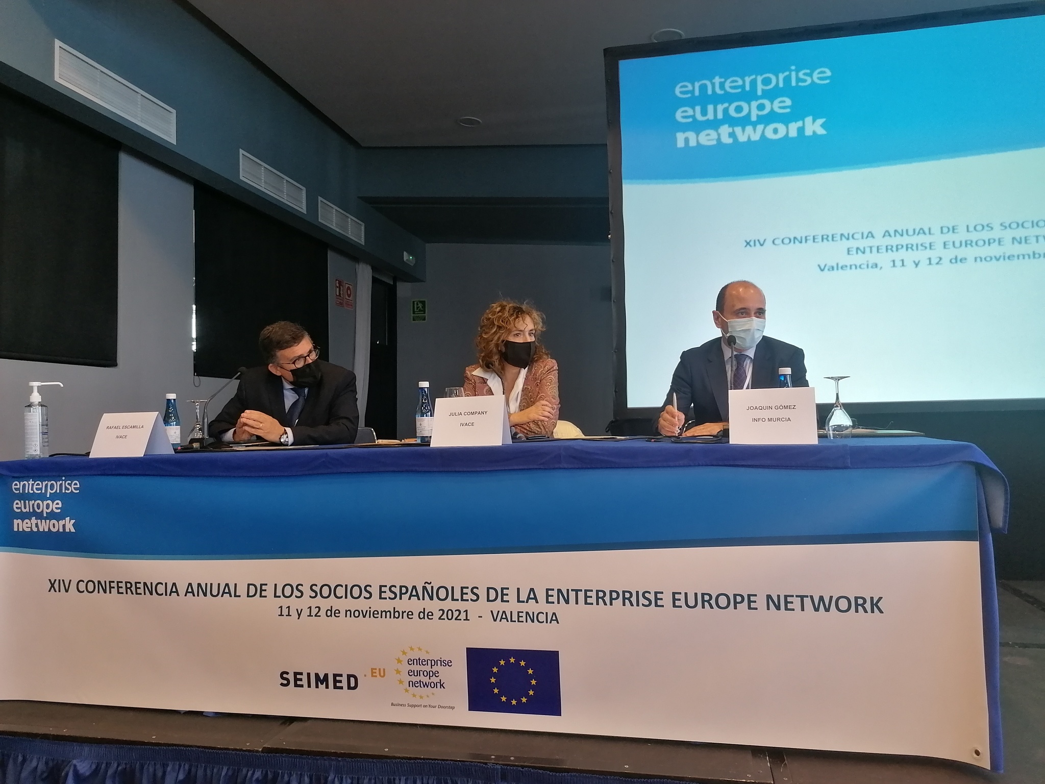 El director del Instituto de Fomento (INFO), Joaquín Gómez, intervino en la XIV Conferencia Anual de la Red Enterprise Europe Network (EEN), celebrada en Valencia
