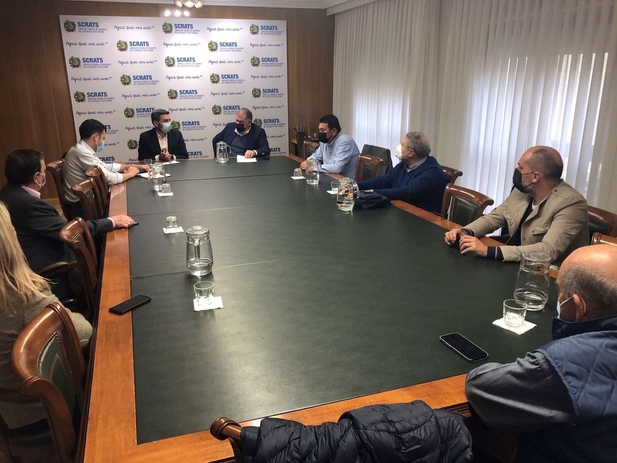 El  consejero de Agua, Antonio Luengo, se reunió hoy con el Sindicato Central de Regantes del Trasvase
