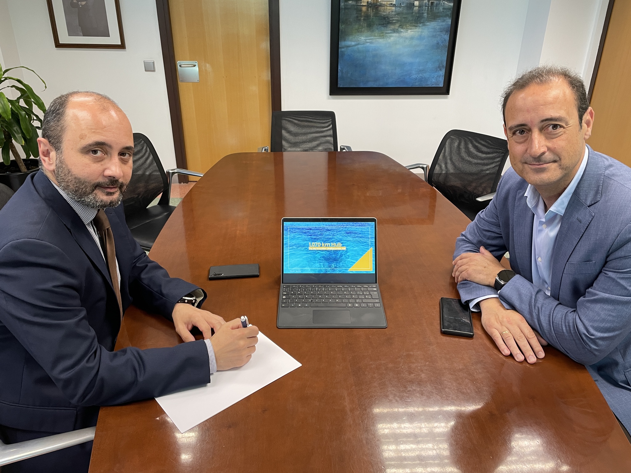 El director del Instituto de Fomento, Joaquín Gómez, se reunió con el presidente de la Asociación Murciana de Empresas del Sector de las Tecnologías de la Información, de las Comunicaciones y del Audiovisual (Timur), Juan Celdrán