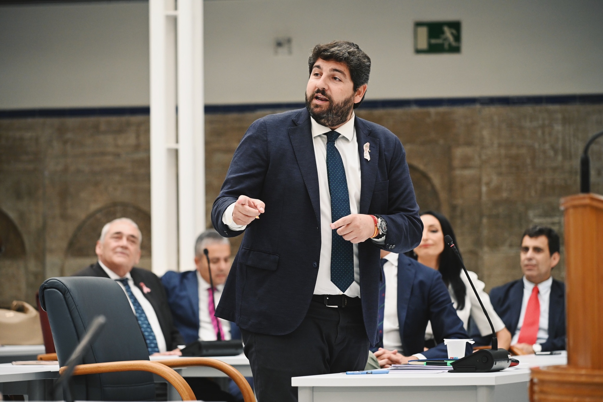 El presidente de la Comunidad durante su intervención en el pleno de la Asamblea Regional