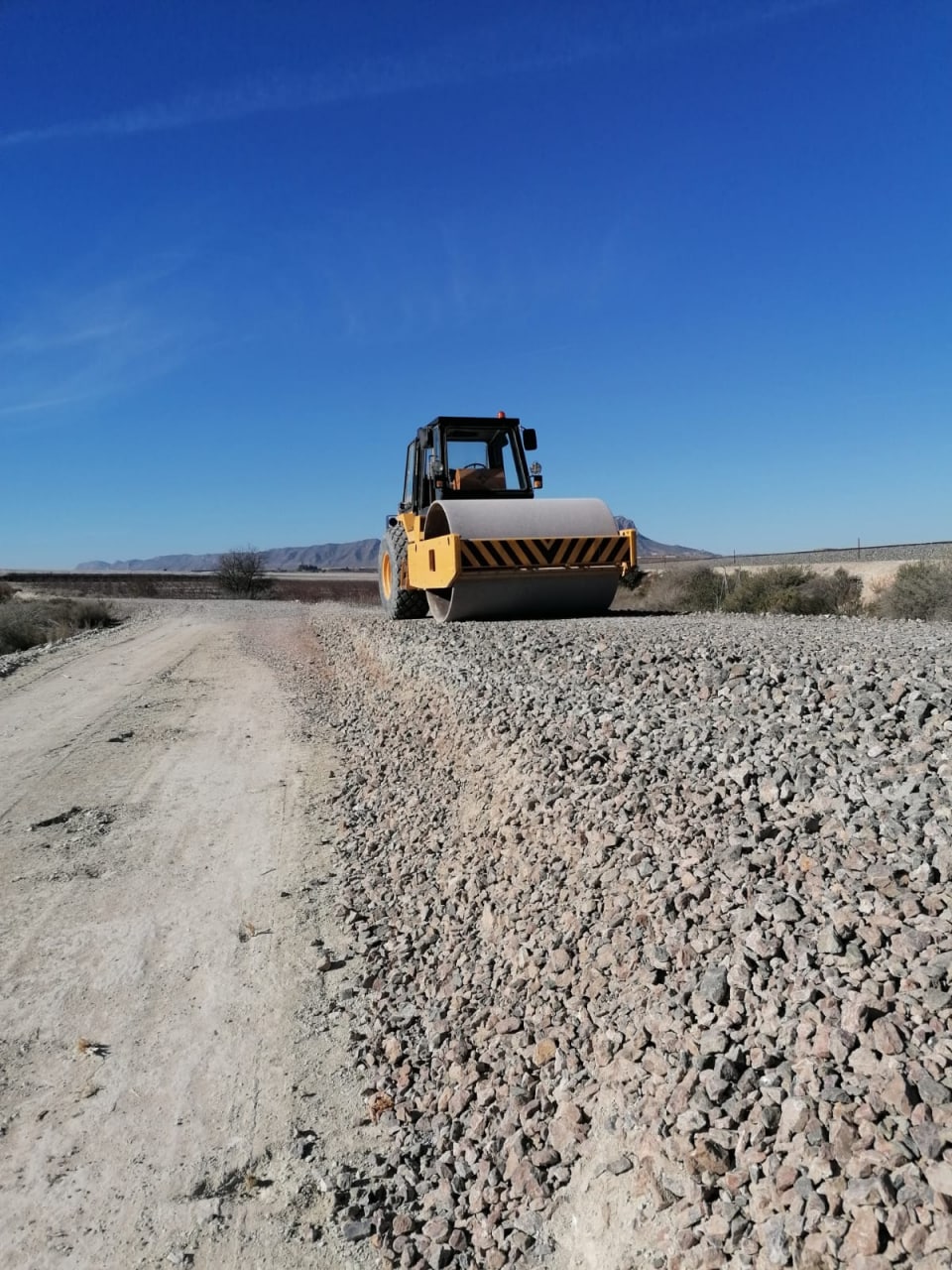 Las obras de la Vía Verde de la Floración de Cieza se encuentran en estos momentos en la fase de acondicionamiento y consolidación del firme