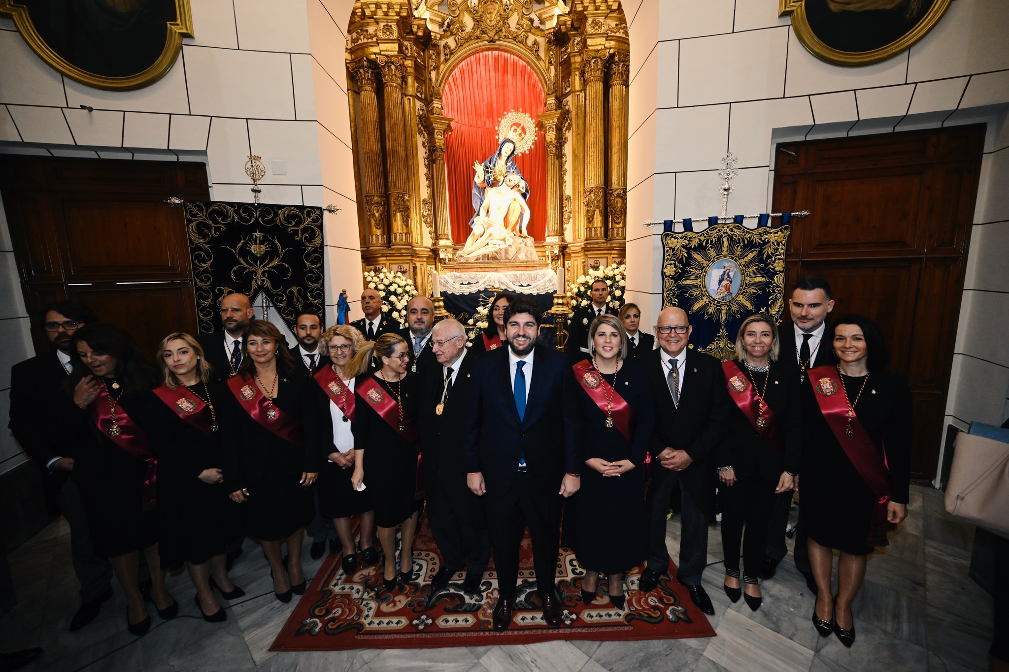 López Miras, durante su participación en los actos por el Viernes de Dolores en Cartagena