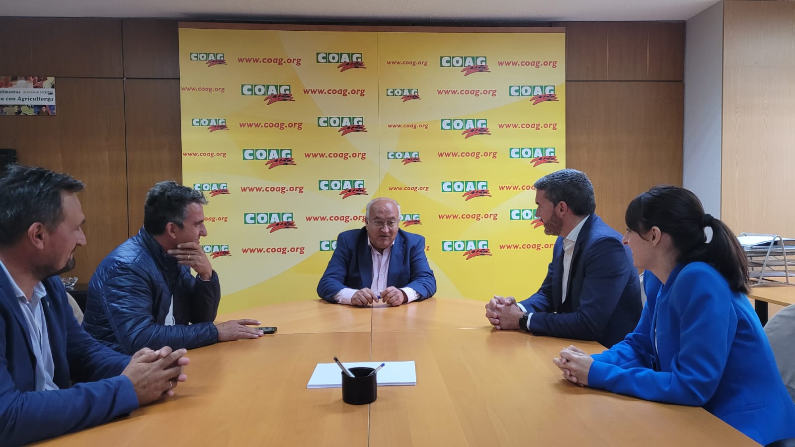 El consejero Antonio Luengo, durante la reunión celebrada en la sede nacional de COAG, en Madrid.