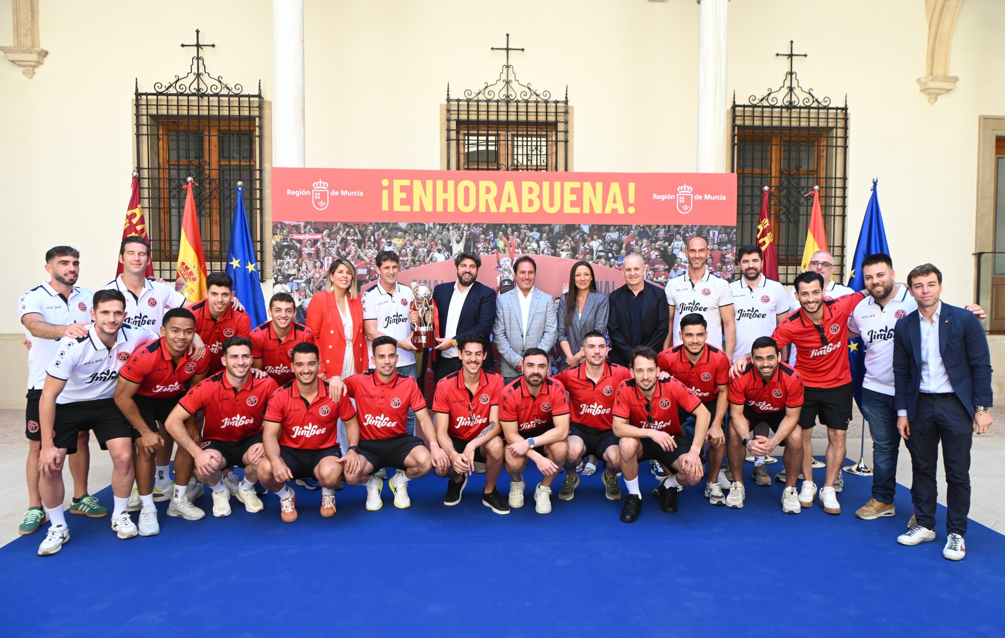 López Miras recibe al Jimbee Cartagena por su título de Liga y subraya el orgullo que representa este éxito para toda la Región