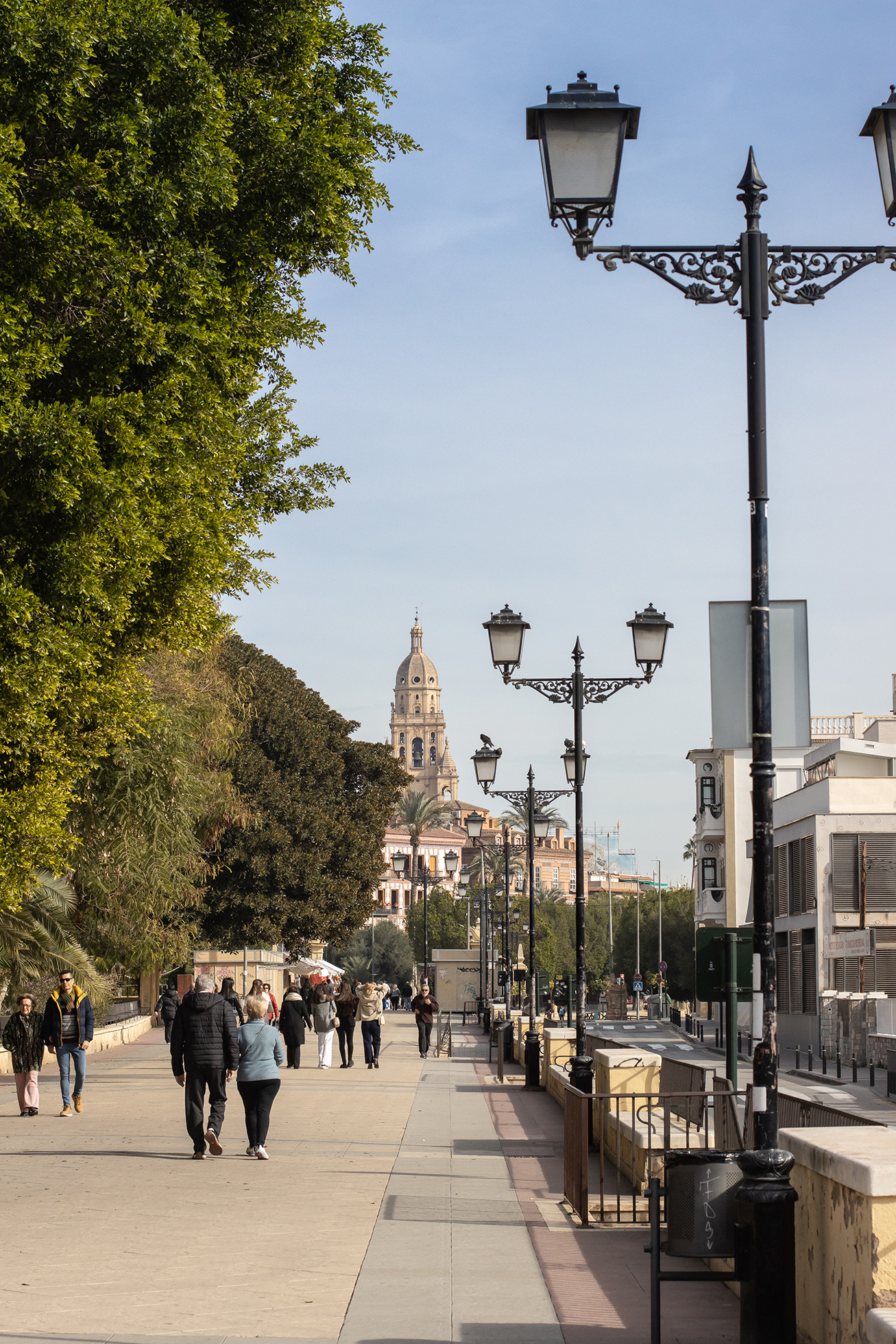 Paseo del Malec&oacute;n, en la ciudad de Murcia.