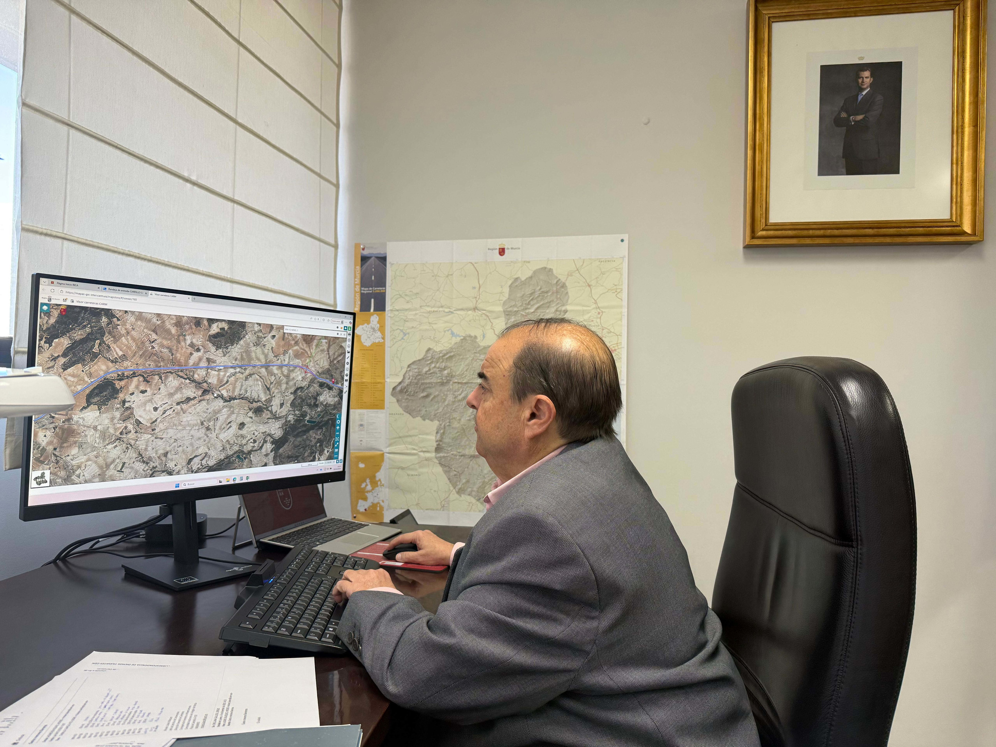 El director general de Carreteras, Francisco Carrillo, revisa las carreteras regionales a trav&eacute;s del ISI Roads Regi&oacute;n de Murcia