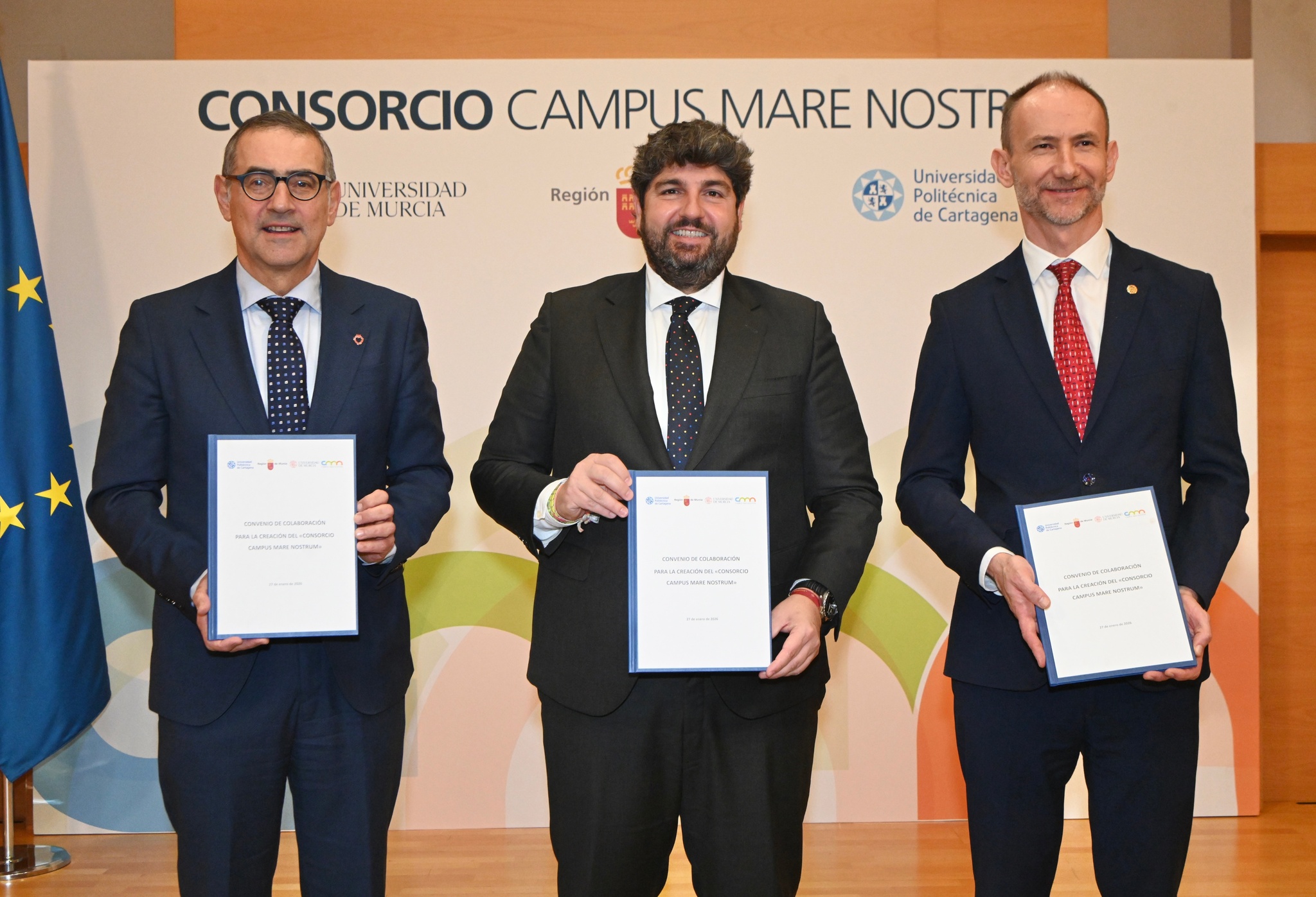 Firma en el Palacio de San Esteban del convenio de colaboraci&oacute;n que supone la creaci&oacute;n del Consorcio del Campus Mare Nostrum