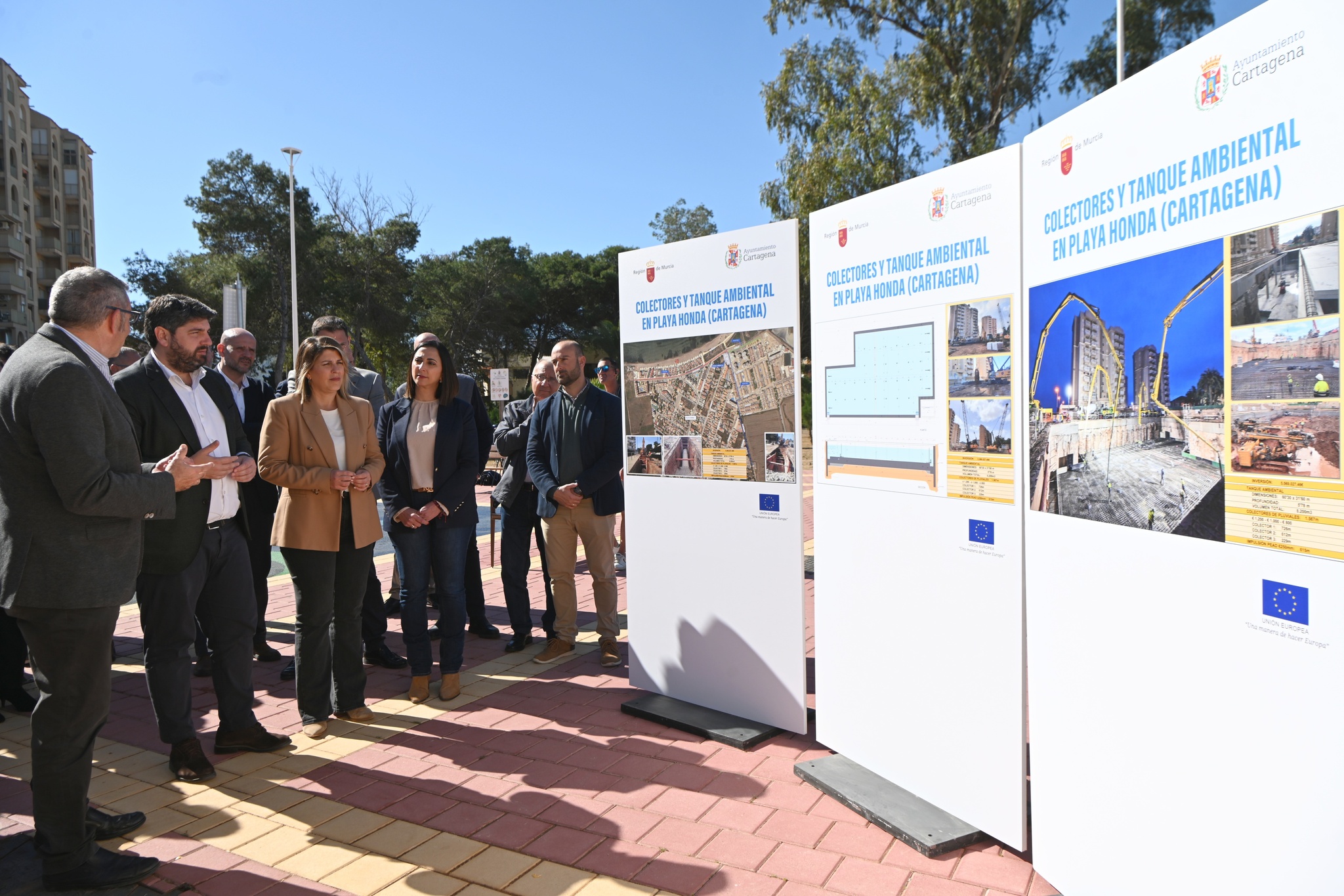 L&oacute;pez Miras inaugura el tanque de tormentas de Playa Honda, en Cartagena