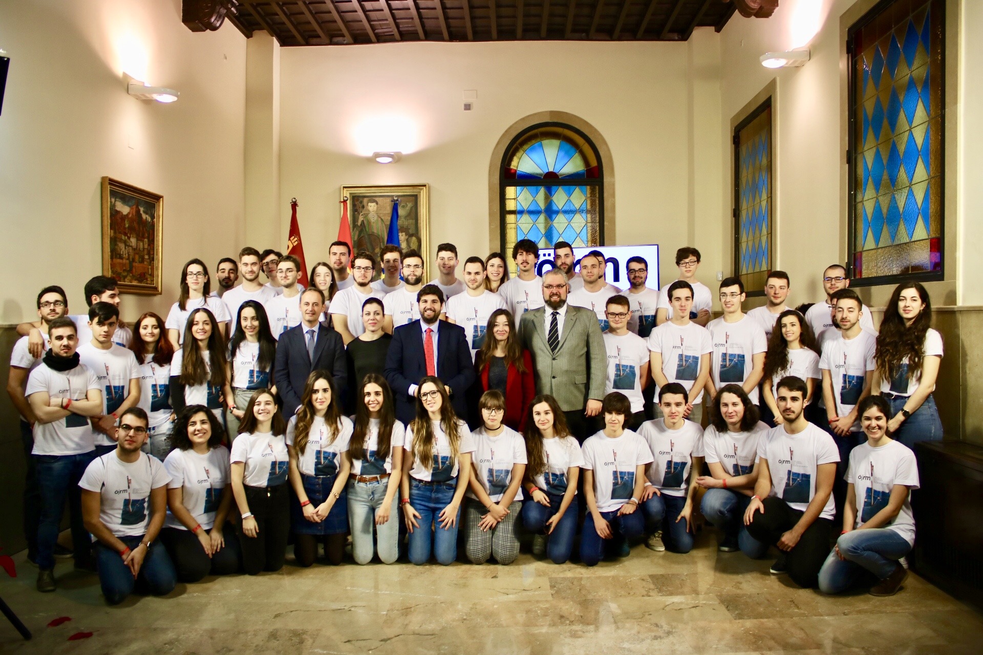 El jefe del Ejecutivo regional recibe a la Orquesta  de Jóvenes de la Región de Murcia