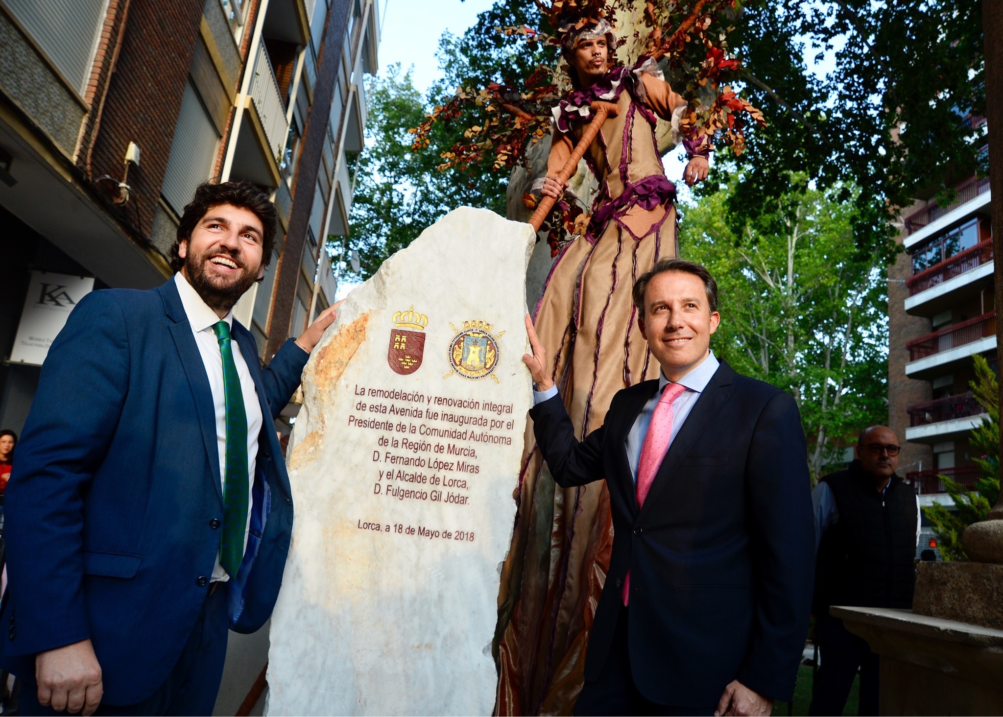 El presidente Fernando López Miras inaugura la avenida Juan Carlos I de Lorca, tras las obras de remodelación y renovación integral