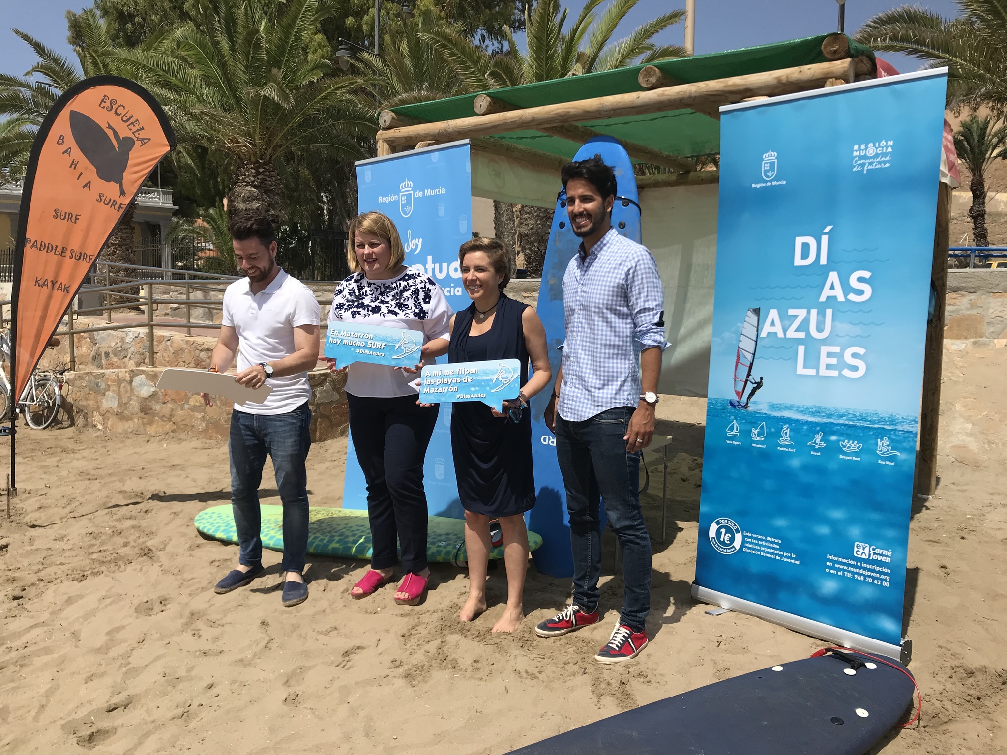La consejera de Educación, Juventud y Deportes presenta la campaña 'Días Azules 2018' en Mazarrón
