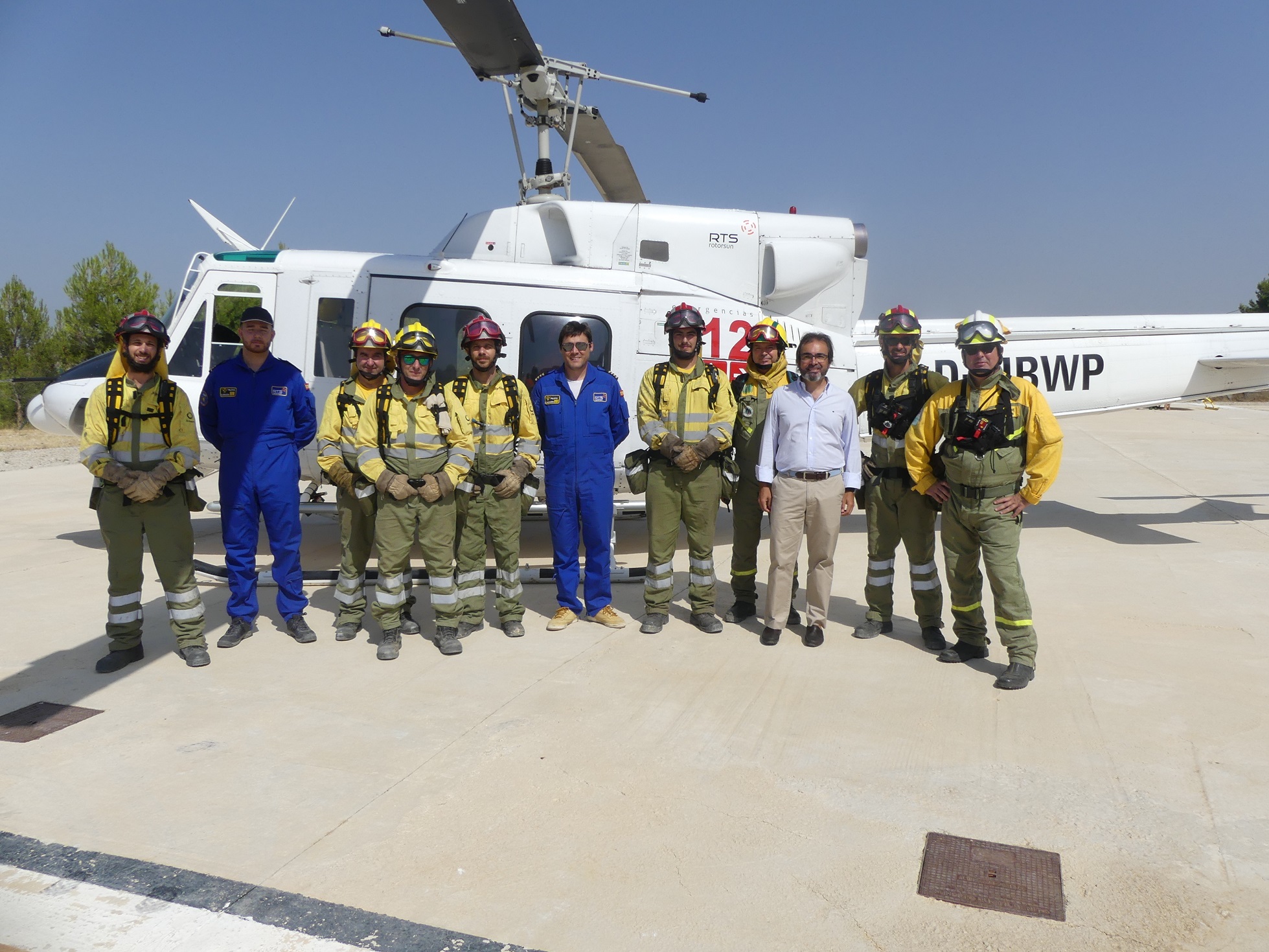 Pedro Rivera ha presentado un nuevo helicóptero para la prevención y lucha contra incendios forestales
