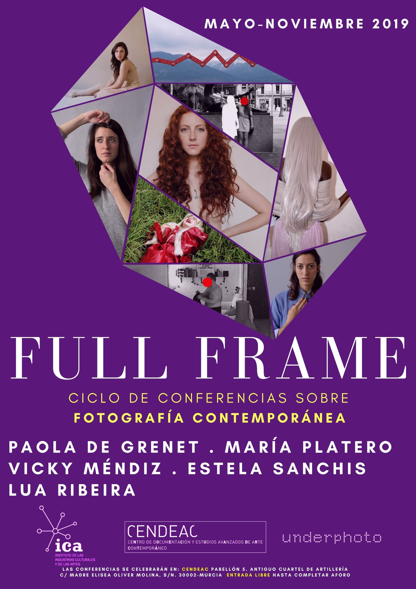 Cartel de la próxima edición del ciclo 'Full Frame' que acoge el Centro de Documentación y Estudios Avanzados de Arte Contemporáneo de la Región de Murcia