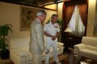 El presidente de la Comunidad recibió al almirante de Acción Marítima tras ser nombrado almirante de la Flota