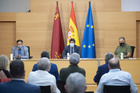 López Miras preside la presentación del libro 'Las nuevas comunidades de regantes', de Francisco Javier Pérez