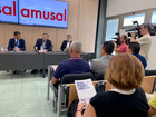 El consejero de Fomento e Infraestructuras, José Ramón Díez de Revenga, durante la presentación del Pacto por las Infraestructuras del Transporte...