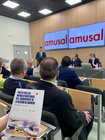 El consejero de Fomento e Infraestructuras, José Ramón Díez de Revenga, durante la presentación del Pacto por las Infraestructuras del Transporte...