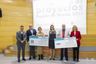 Francisco Fernández y Antonio Montero, de la Fundación Gmp, Nuria Soto de Asteamur, la vicepresidenta Isabel Franco, Francisco Bernabé de Astus y...