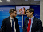 El consejero de Fomento e Infraestructuras, José Ramón Díez de Revenga, y el director general de Vivienda, José Francisco Lajara, durante la rueda...