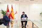 López Miras se reúne con el alcalde de Totana, Juan Pagán