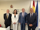 Imagen de la consejera Sara Rubira, con el cónsul de España en Hong Kong, Manuel Aguirre de Carcer, y el consejero Económico y Comercial de la Oficina...