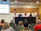 La consejera de Política Social, Conchita Ruiz, durante la clausura de la Jornada sobre inclusión y cuidados de las personas mayores con discapacidad