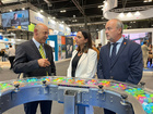 La consejera Sara Rubira, durante su presencia esta semana en la feria Fruit Attraction de Madrid.