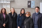 La consejera de Política Social, Conchita Ruiz, junto el alcalde de Molina de Segura, José Ángel Alfonso, y la directora de orquesta, Virginia Martínez,...