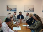 El consejero de Fomento e Infraestructuras, Jorge García Montoro, junto al alcalde de La Unión, Joaquín Gabriel Zapata, y las asociaciones vecinales...
