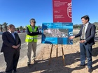 El consejero de Fomento e Infraestructuras, Jorge García Montoro,  durante la visita del comienzo de las obras de una glorieta en la intersección...