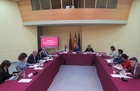 La consejera de Política Social, Familias e Igualdad, Conchita Ruiz, durante la constitución de la Comisión Interdepartamental (2)