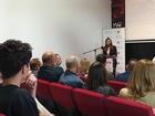 La consejera Sara Rubira en la inauguración de Jornada 'Retos de la viticultura y la enología en la Región de Murcia'.